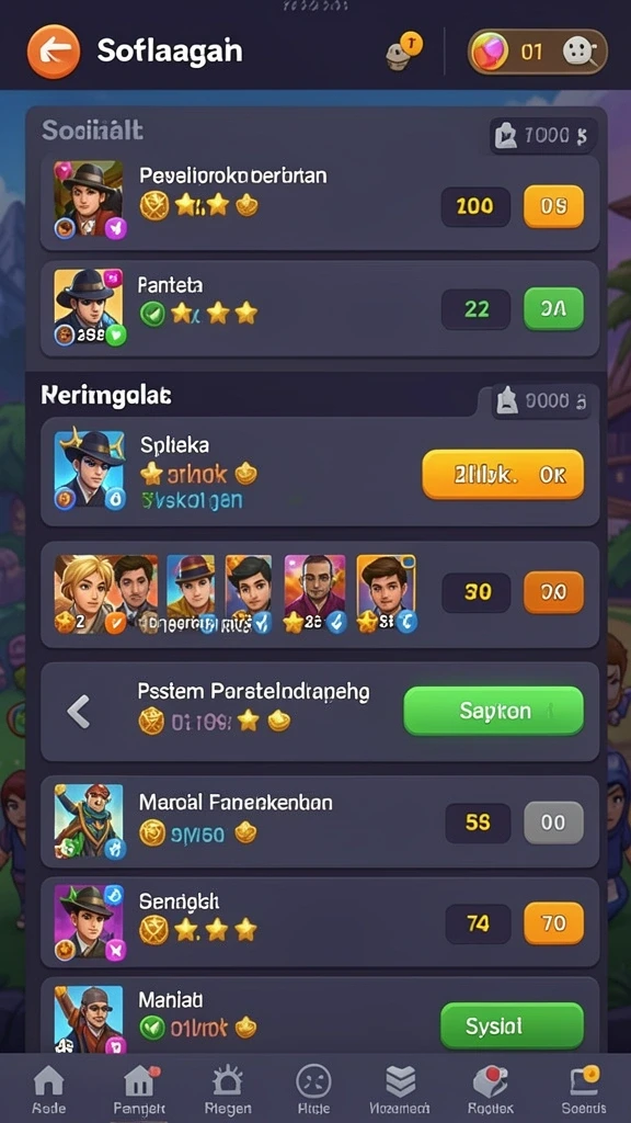 Tampilan antarmuka 1234BETS yang intuitif.