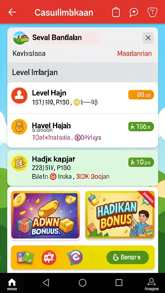 Sistem level yang membuat permainan semakin menantang.