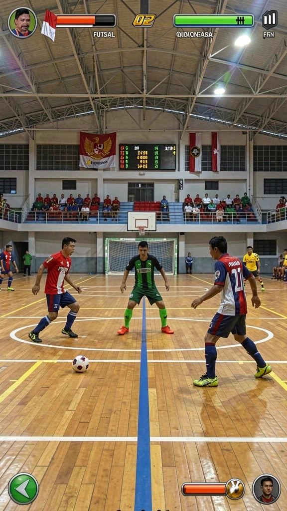 Penggambaran pertempuran seru melawan musuh kuat.
