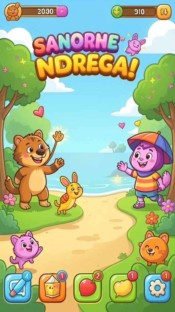 Tampilan awal game yang menarik dan user-friendly.