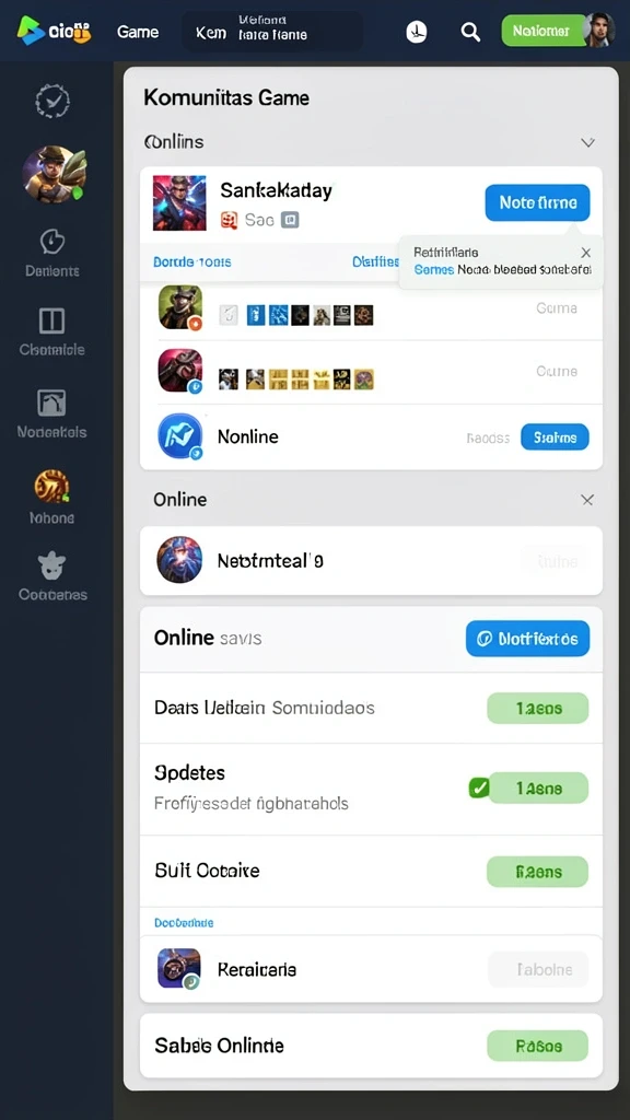 Beragam permainan judi yang tersedia di aplikasi.