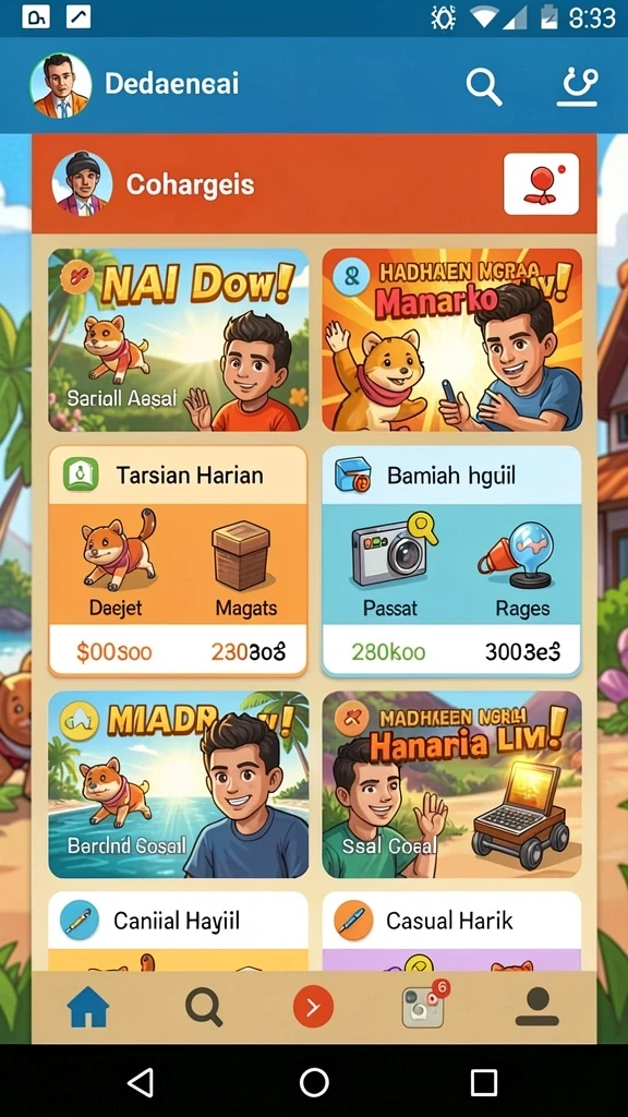 Screenshot memperlihatkan interaksi sosial dengan pemain lain.