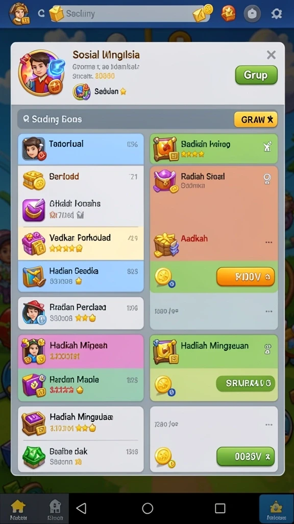 Screenshot menunjukkan misi yang menantang di dunia permainan.