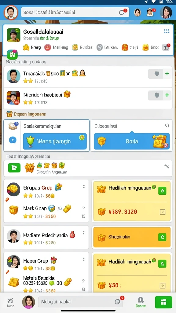 Tampilan menu utama yang menarik.