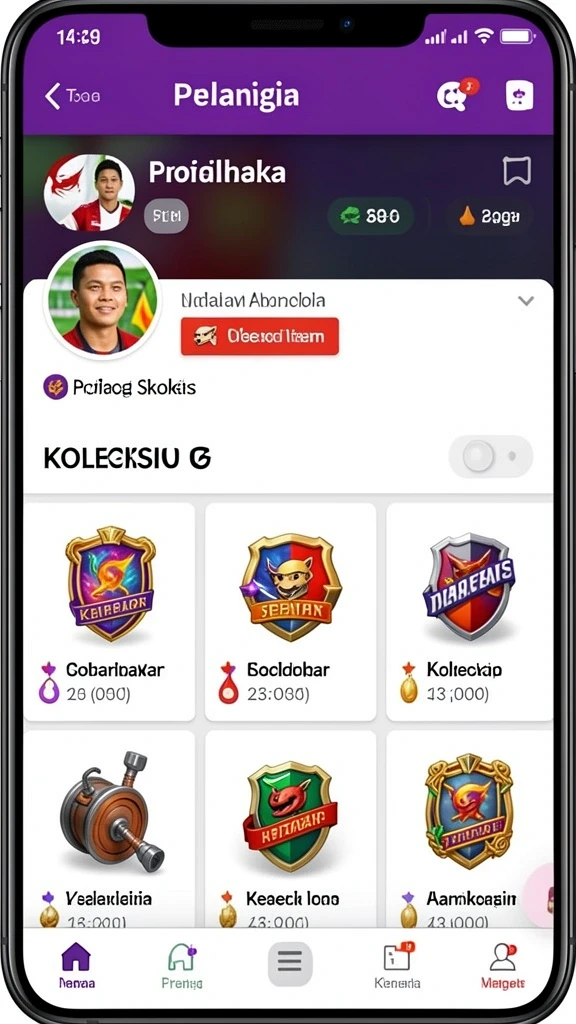 Tampilan home screen yang menarik dan mudah dinavigasi.