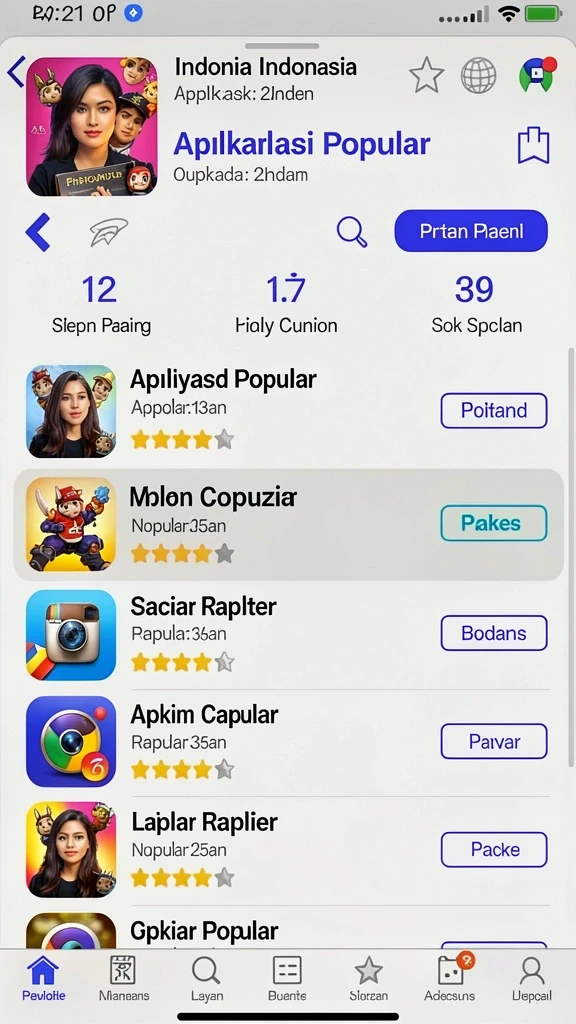 Karakter unik dengan desain menarik dan penuh warna.