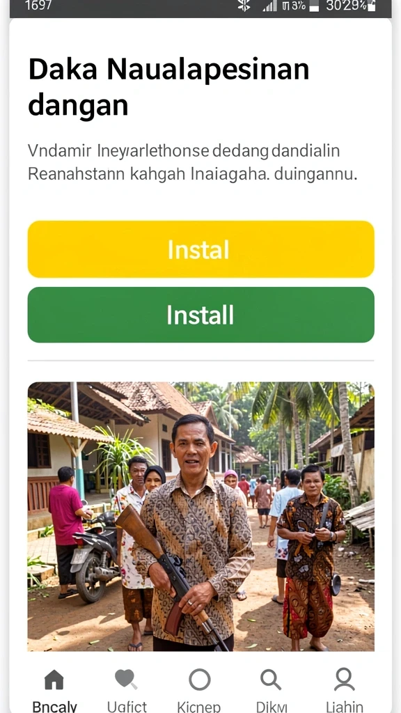 Tampilan awal permainan yang menarik dengan pilihan karakter.