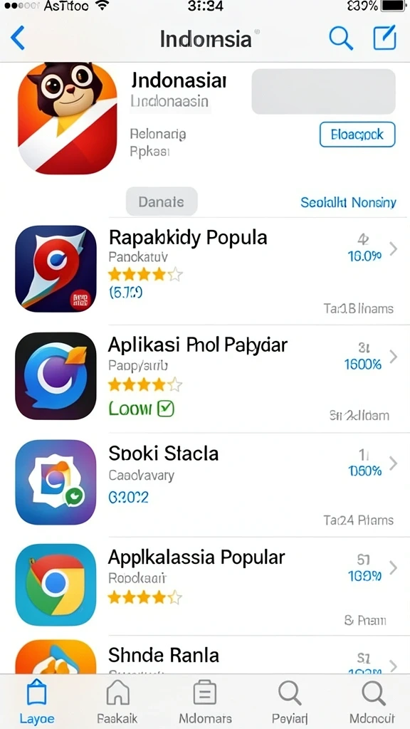 Menu variasi permainan yang menarik perhatian.