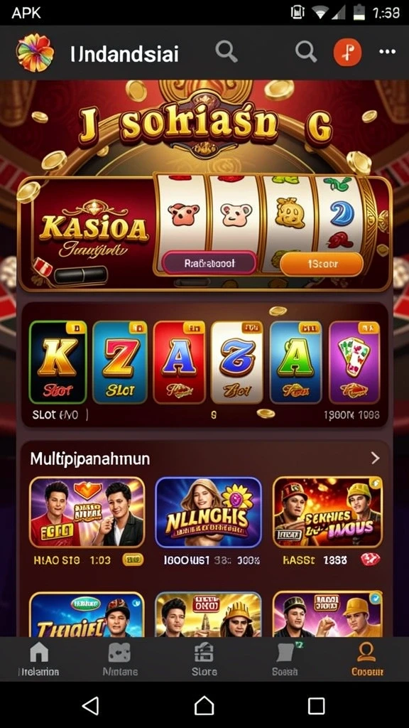 Tampilan awal game yang menarik dan ramah pengguna.