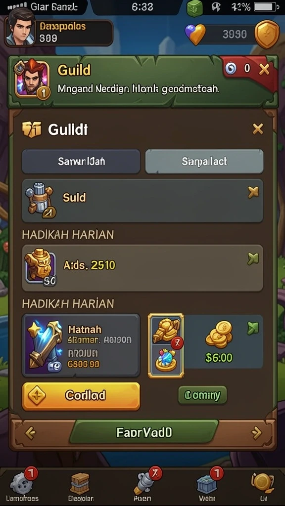 Berbagai karakter unik siap untuk dimainkan.