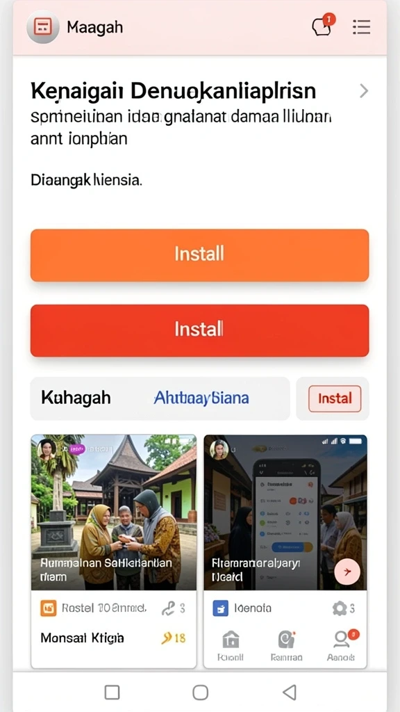 Tampilan menu utama yang intuitif dan mudah digunakan.